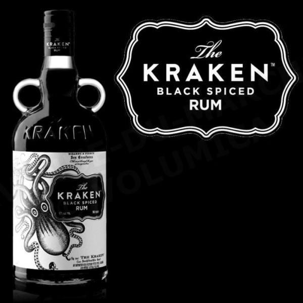 The Kraken Black Spiced Rum, 70cl : : Epicerie